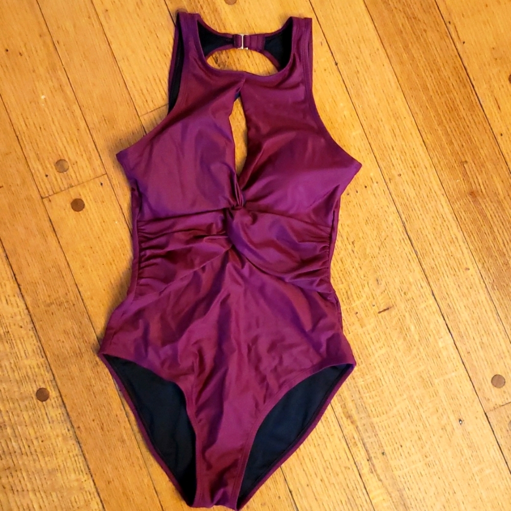Maroon swimsuit
